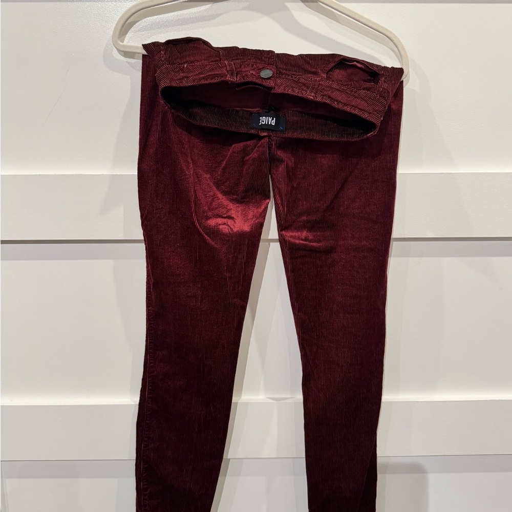 PAIGE Women's Skinny Jeans in Burgundy